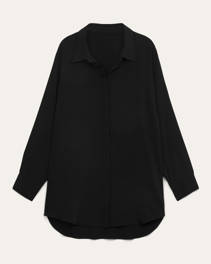 Front of plus size Ausha Tailored Georgette Blouse by T Tahari | Dia&Co | dia_product_style_image_id:197274